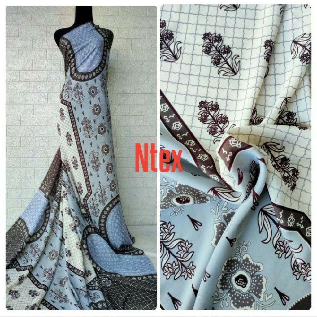 Kain Maxmara dan Pradacrepe Melati motif (harga per 0,5m)