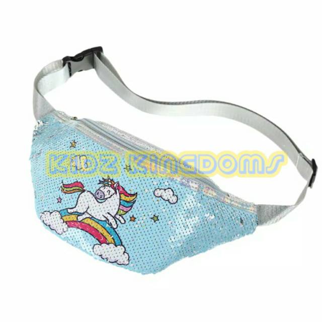 TAS SELEMPANG SEQUIN UNICORN / WAIST BAG SEQUIN UNICORN