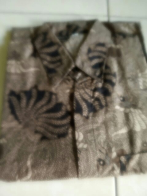 002 Zahira Batik Hrbo26 Kenongo Hem Kemeja Pria Lengan Pendek Katun