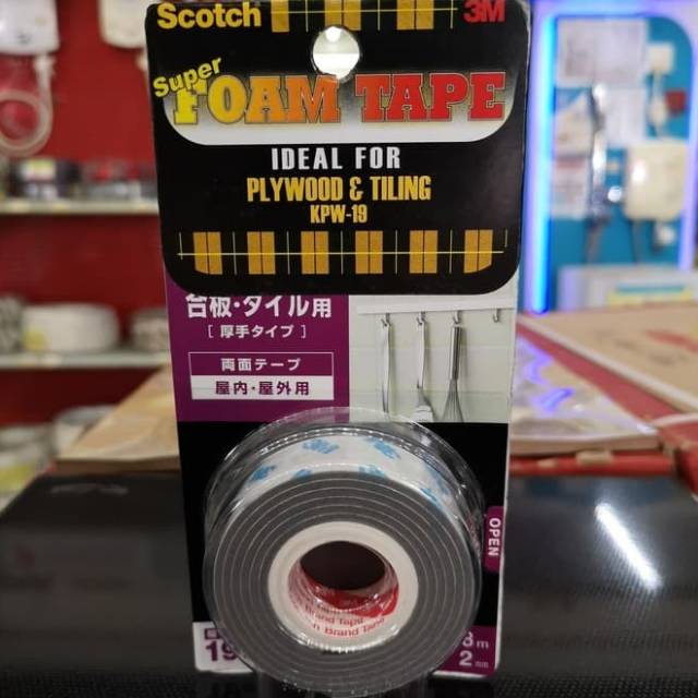 

DOUBLE TAPE SUPER FOAM TAPE 3M SCOTCH FOR PLYWOOD & TILING DOUBLETAPE KPW19 KPW-19 ISOLASI MOUNTING