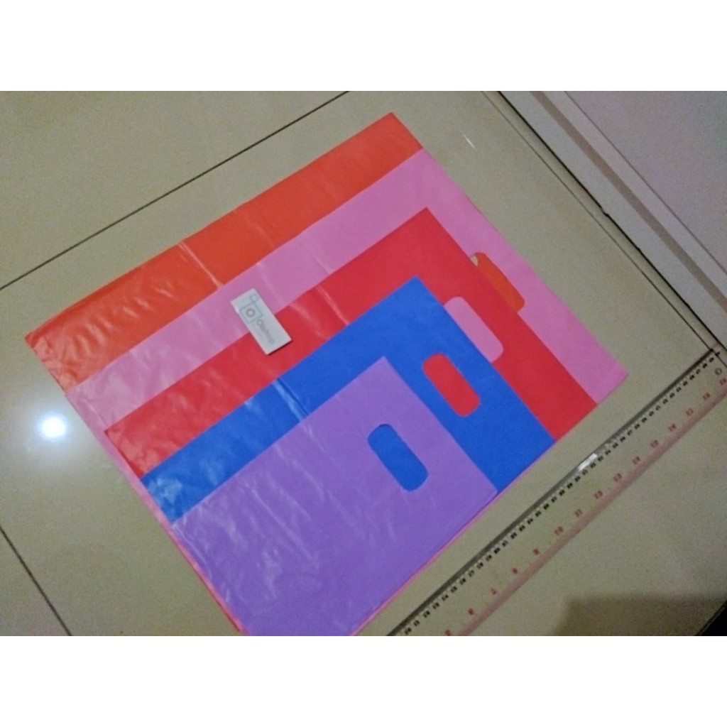 Kantong Plastik HD Plong Polos / Oval Kualitas Premium 15x22 - @50pcs