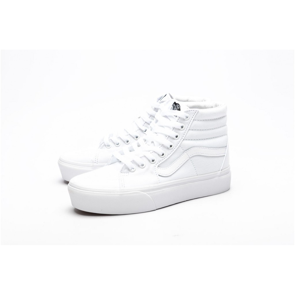 platform vans high top white