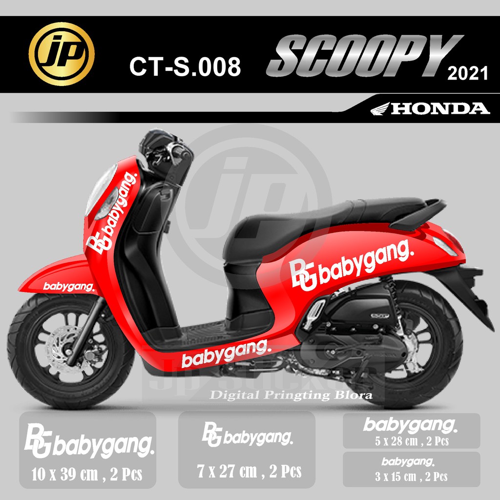 sticker cutting BABY GANG , striping  BABY GANG semua tipe Scoopy dan Genio 08