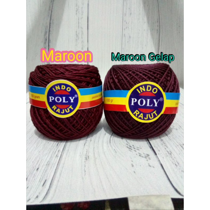 (Part 1) Benang Rajut Poly Indo / Polyindo / Poli Indo / Poly Indo 100gram