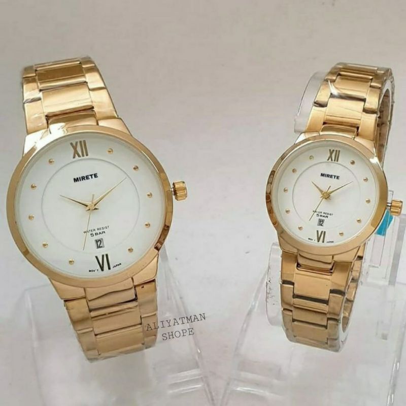 Jam Tangan Couple Mirete Original Tanggal Aktif | Sesuai Foto Dan vidio Jam Tangan Pria | Anti Air | Jam Tangan Cowok Cewek Couple Anti Air Import | Jam Mirete | Jam Tangan Couole Murah | Original | Tahan Air | Pria | Wanita | Jam Tangan Couple