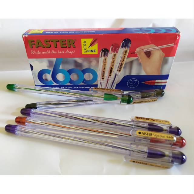 

Pulpen Bolpoin Pen Faster C600