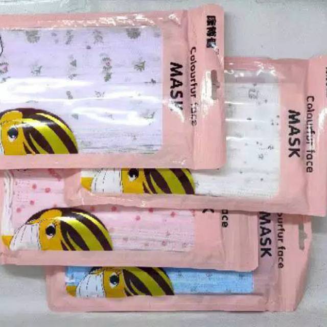 Masker motif karakter per PACK isi 10pcs  ALA ALA OPPA masker mulut MURAH MIX random FASHION MASK