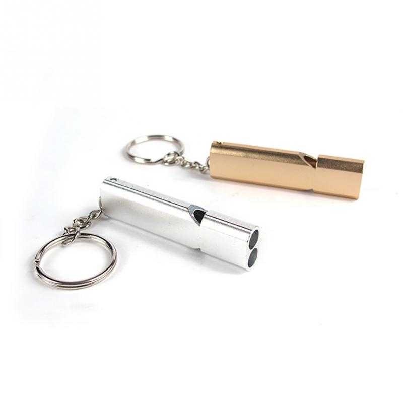 Peluit whistle Aluminium Gantungan Kunci Adventure Outdoor Survival