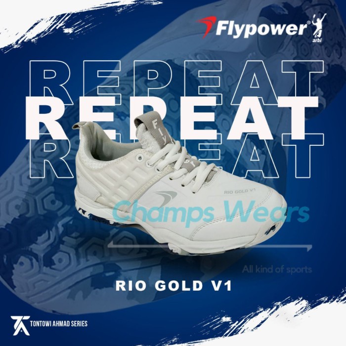 [COD] sepatu flypower rio gold v1 / flypower / sepatu badminton / rio gold