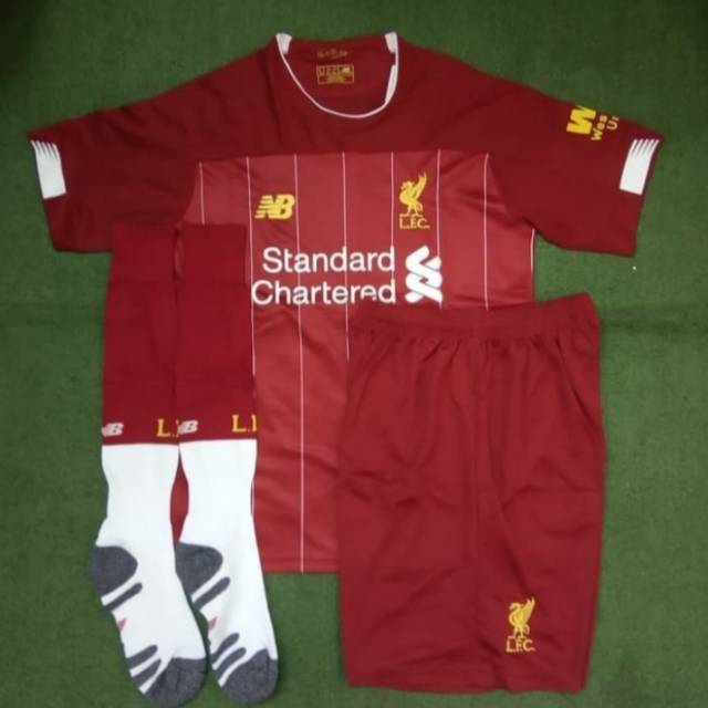 JERSEY BOLA LIVERPOOL HOME LENGKAP 2019-2020 GRADE ORI