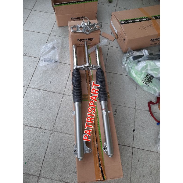 Damper assay sok depan shok depan set komplit deng segitiga klx150 S klx150s  original kawasaki