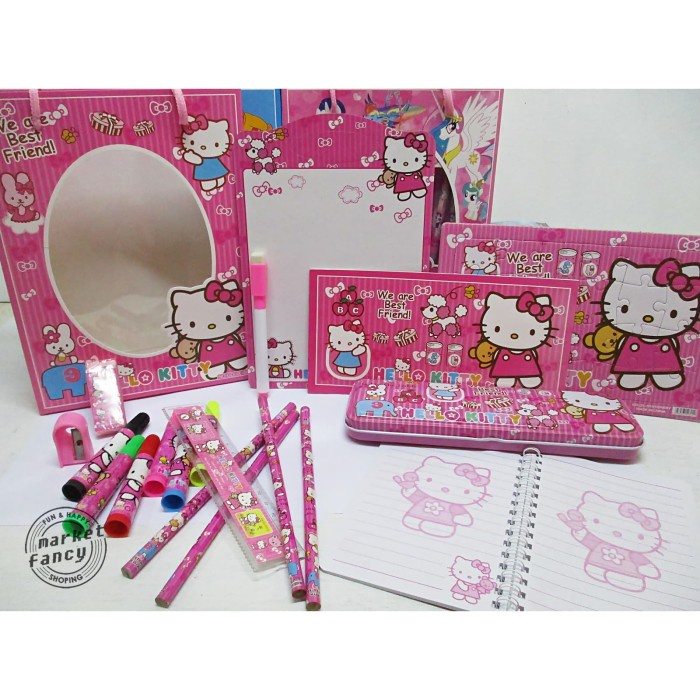 

Gilaa!!! Tempat Pensil - Alat Tulis Set Hello Kitty Pony Doraemon Hemat