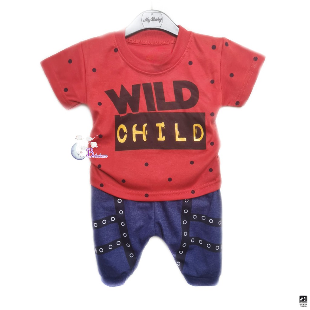 BOBOBAM BAJU BAYI ECER CASUAL KASUAL SETELAN ANAK WILD CHILD / SETELAN ANAK HARGA GROSIR