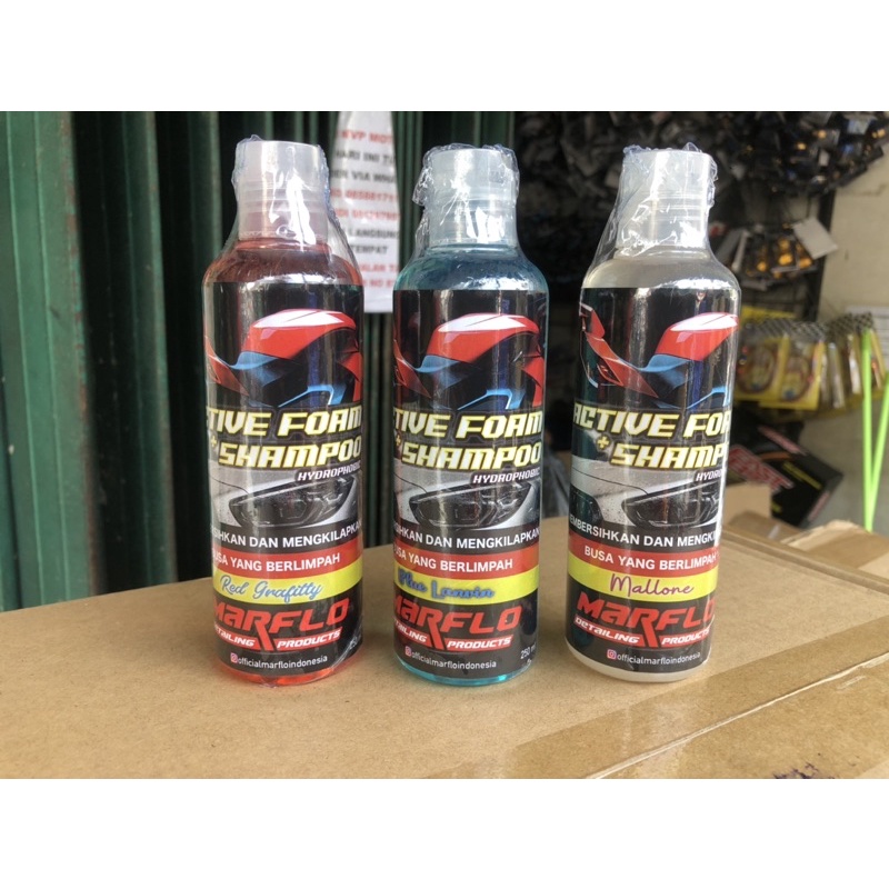MARFLO SHAMPO ACTIVE FOAM MENGANDUNG HYDROPHOBIC EFEK DAUN TALAS
