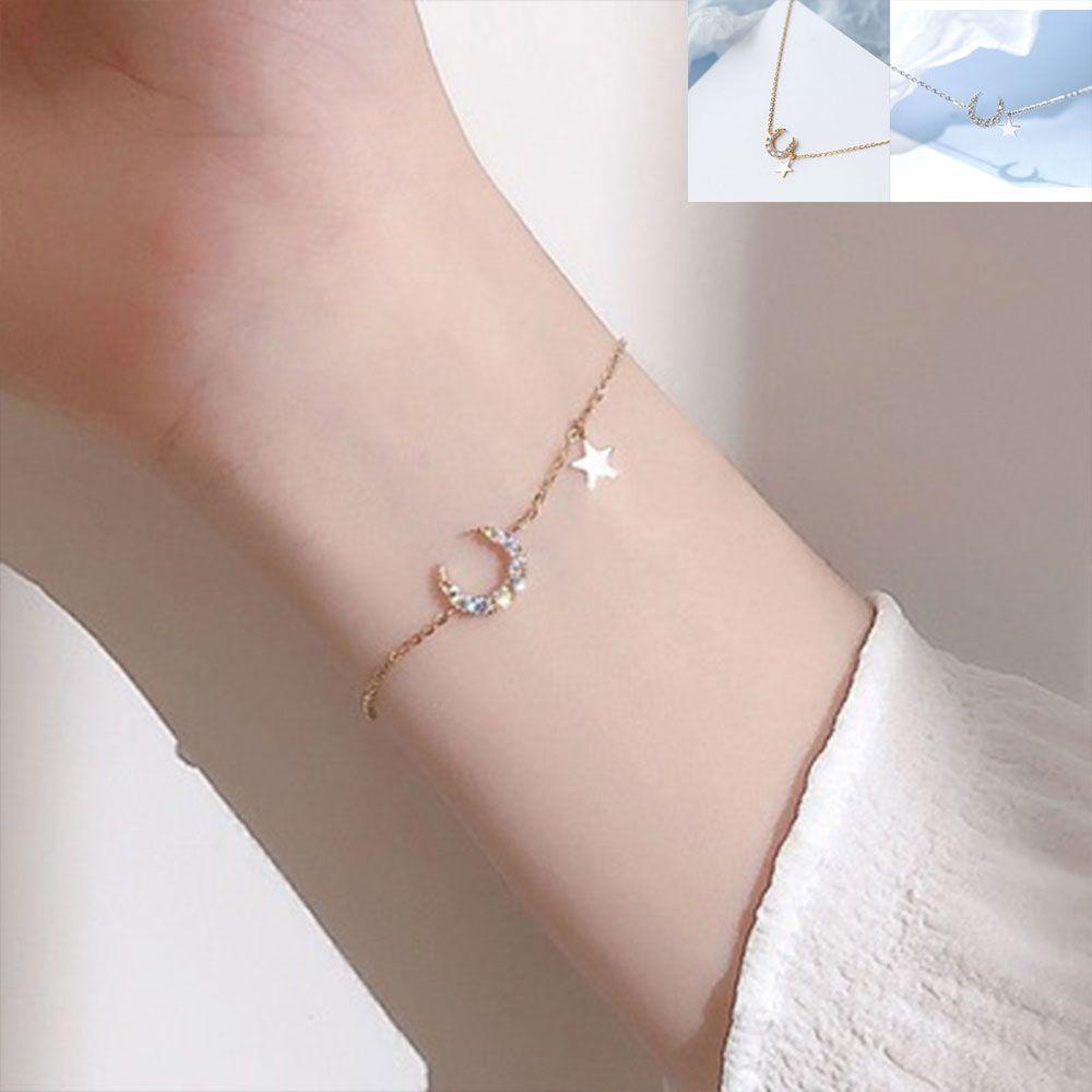 Preva Gelang Wanita Pesta Fashion Bintang Bulan Charm