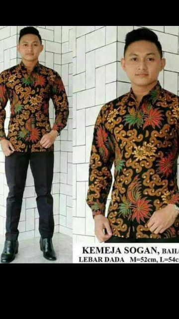 Kemeja Batik Pria Lengan Pendek Motif Ulir