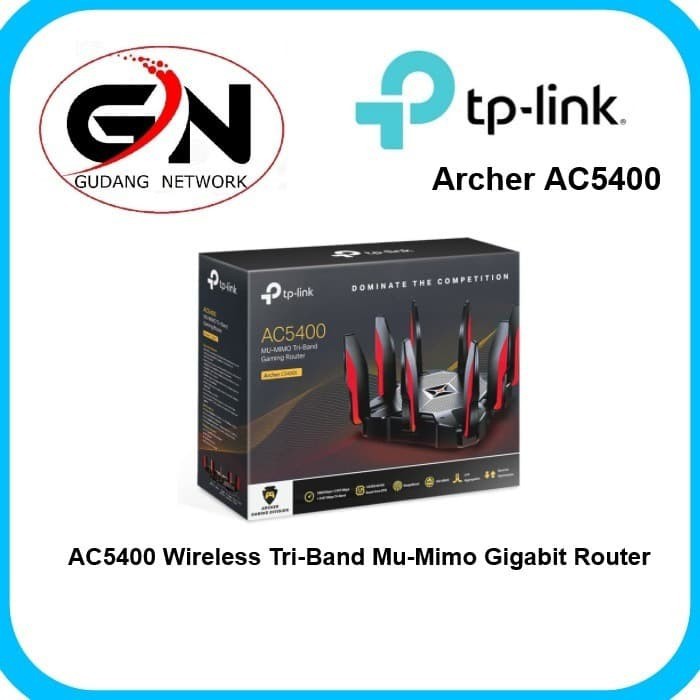 TP-Link ARCHER C5400X GAMING ROUTER Tri-Band Wi-Fi Router 802.11ac/a/b/g/n