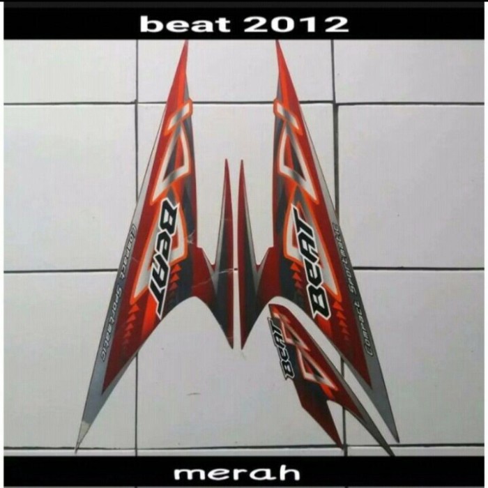 STRIPING HONDA BEAT KARBU 2012 MERAH
