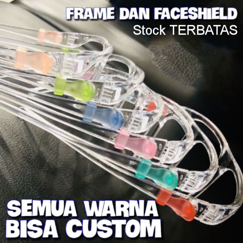 Face shield kacamata warna / Face shield warna warni / Faceshield kacamata warna /