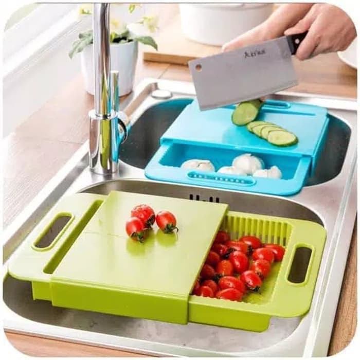 Talenan wastafel 2in1 Outdoor Chopping Board Bahan Food Grade Tebal