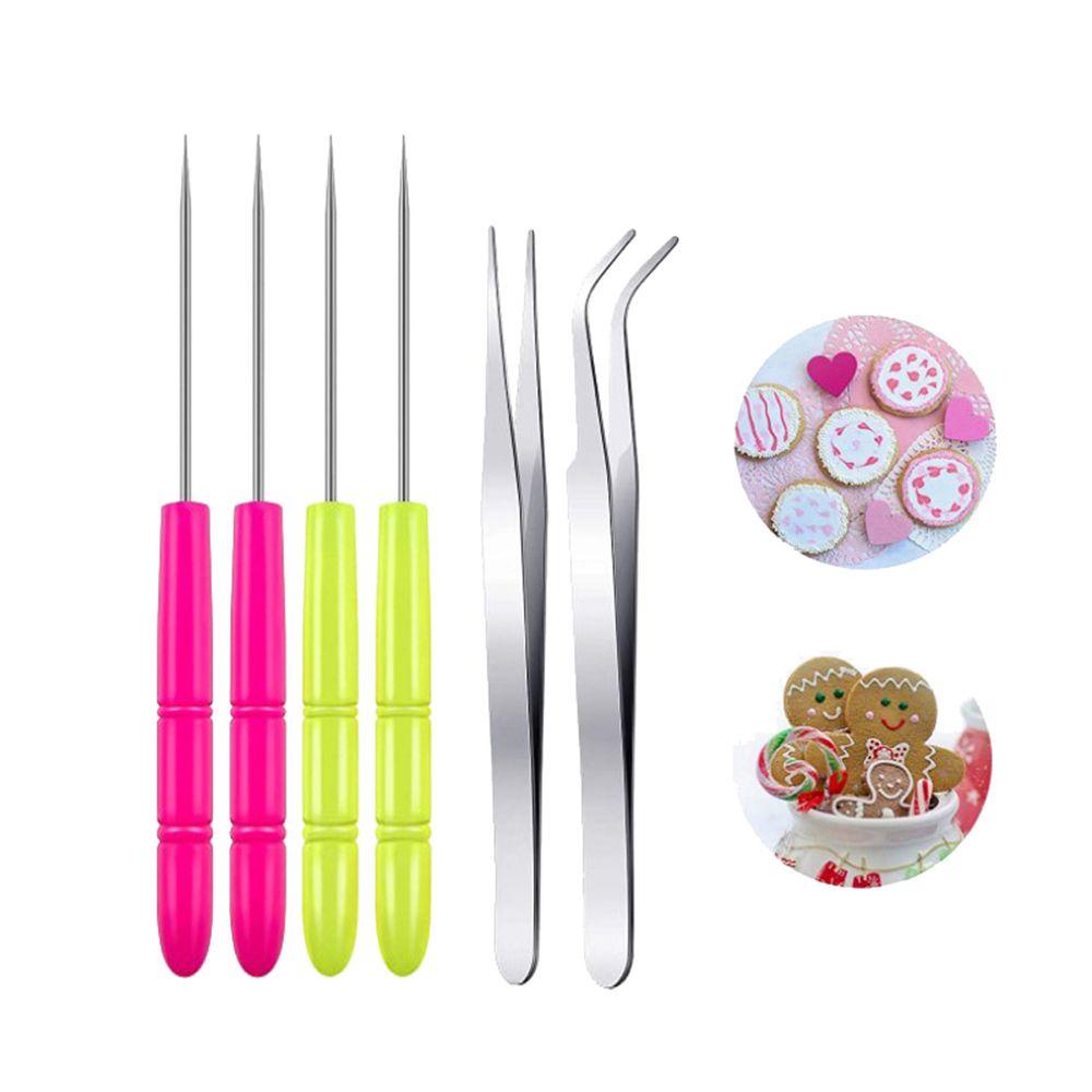 Solighter 24Pcs / set Pena Dotting Bahan Keramik Untuk Dekorasi Kue DIY