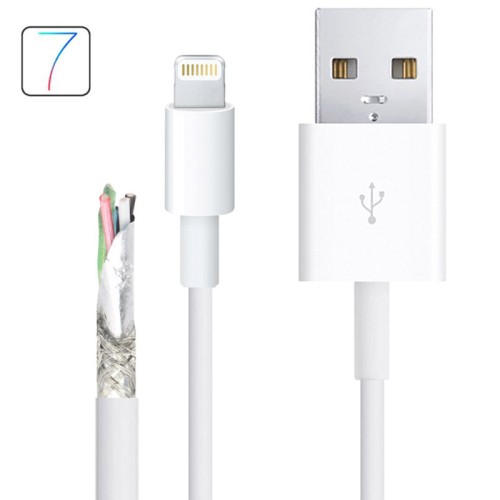 Apple Lightning Multiple Strands TPE iOS 11 Compatible 1m - S-IP5G - White