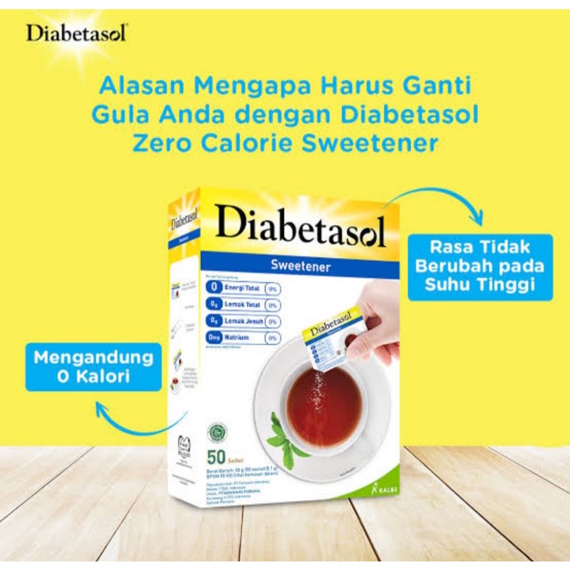 DIABETASOL SWEETENER 25/50 SACHET TERMURAH!!