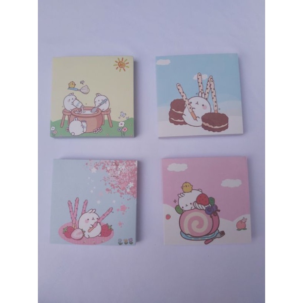 MEMO PAD aesthetic cute design karakter animasi molang-6