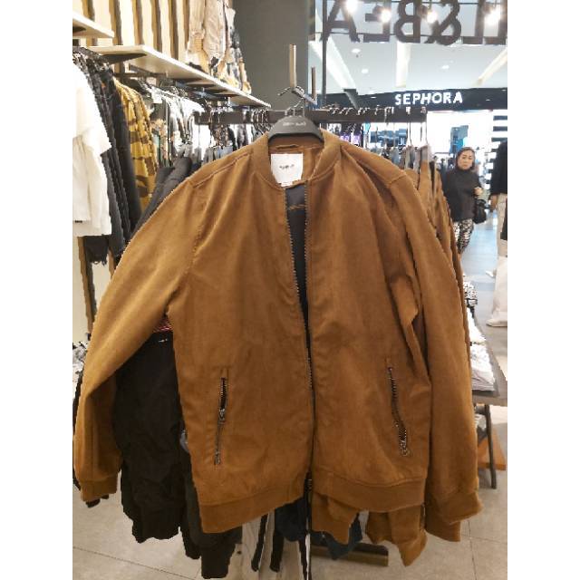 Jual JAKET PRIA SUEDE PULL AND BEAR Shopee Indonesia
