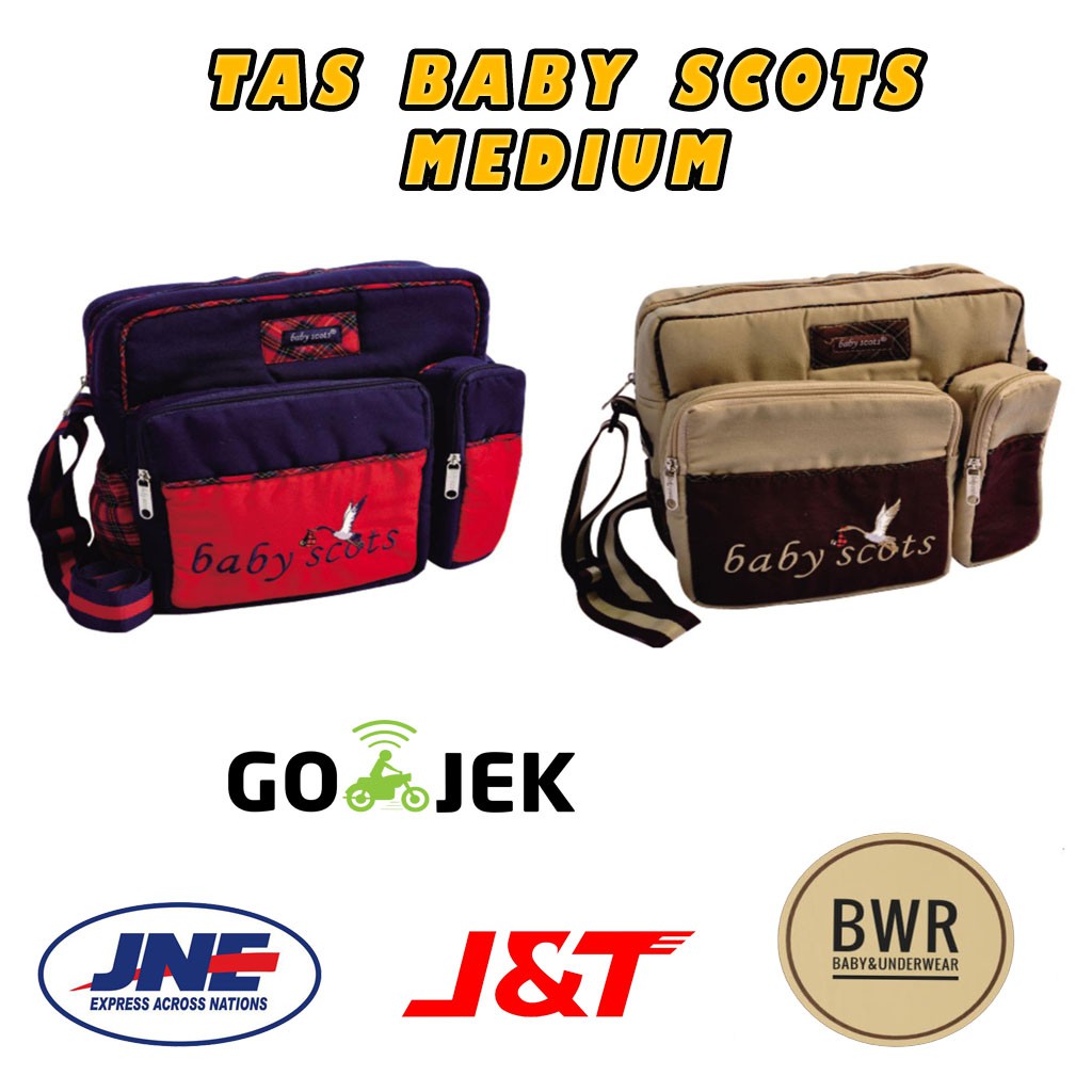 Tas Baby Scots MEDIUM | Diapers Bag ISMB015 Perlengkapan Bayi Baby Scots Reguler - Bwr