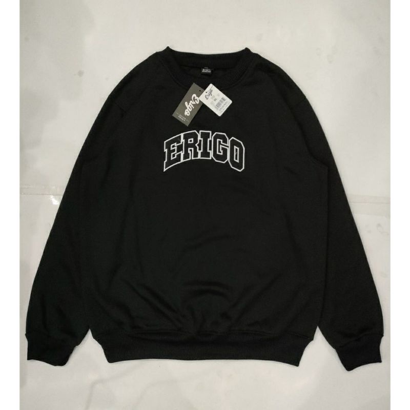 SWEATER CREWNECK OBLONG BORDIR/CREWNECK OBLONG BORDIR/SWEATER OBLONG BORDIR/PRIA/WANITA