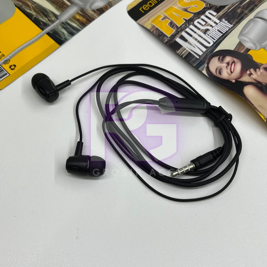 handfree headset Headset Realme R38 BASS music earphone realme buds - headset realme grosir