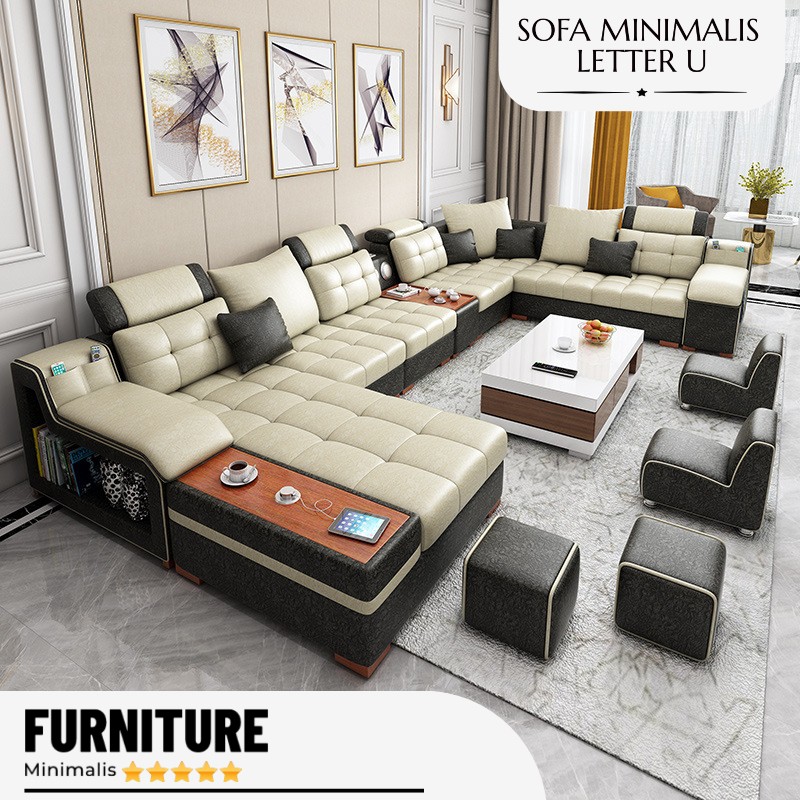 Sofa Minimalis Leter U Kursi Tamu Minimalis Ruang Tamu Besar