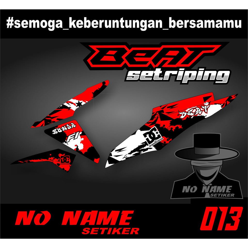 striping setiker stiker sticker beat fi (b13) 2013-2015 variasi- stiker motor honda setriping beat