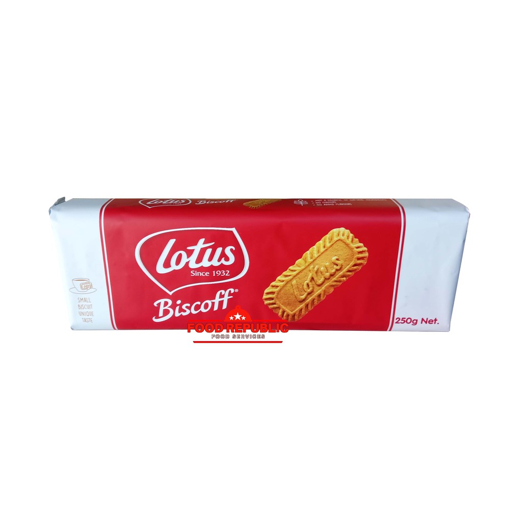 LOTUS BISCOFF BISCUIT KARAMEL 250 GR 32PC CARAMELISED BISCUITS HALAL