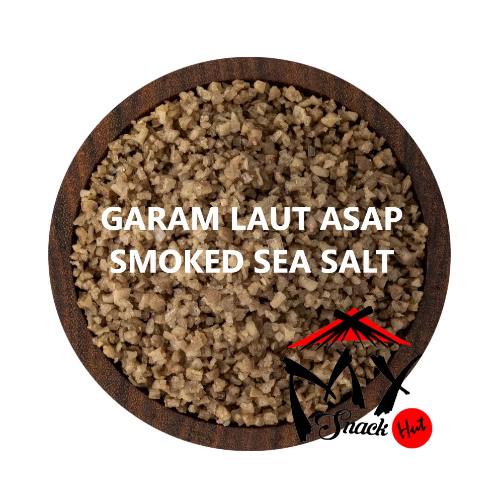 SMOKED SEA SALT 50GR - GARAM LAUT ASAP SMOKE COARSE SMOKEY BALI NATURAL GOURMET PURE FINISHING SALT