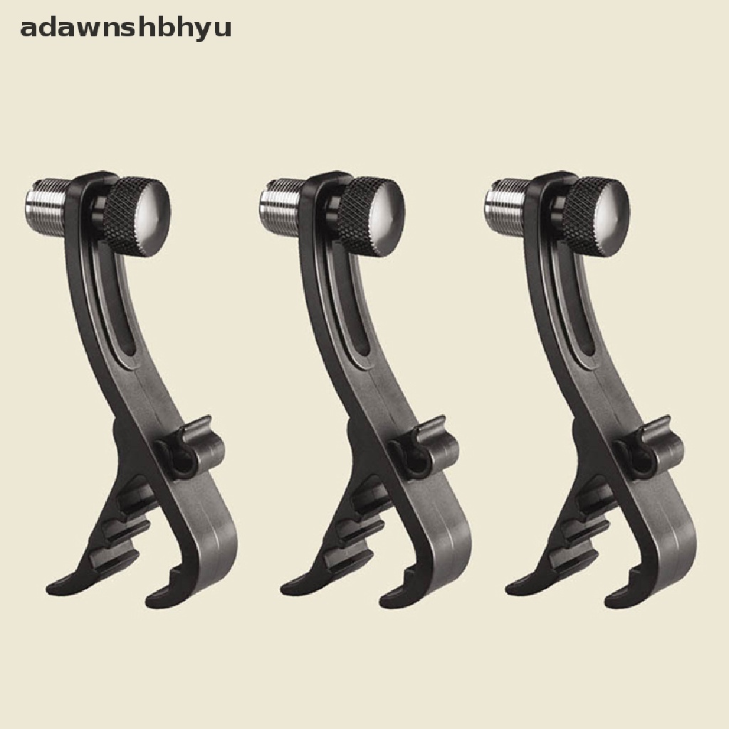 Klip Mikrofon Drum adawnshbhyu Rim Mount Holder Klip Anti Guncangan Mikrofon Drum Hitam