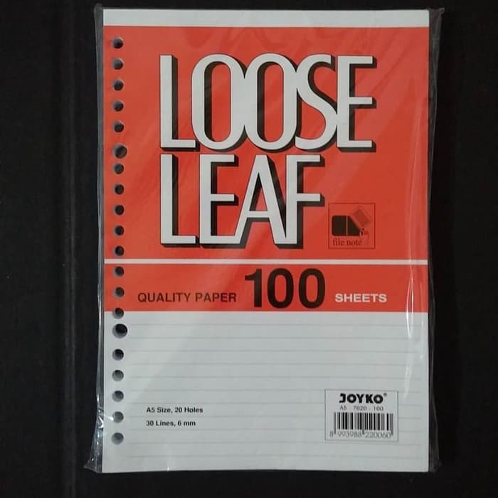 

Kertas Loose Leaf JOYKO A5 100/Isi Kertas File A5 100/Binder JOYKO/Kertas Binder File A5