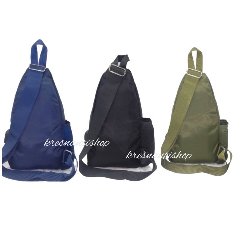 tas selempang USB port pria tas dada