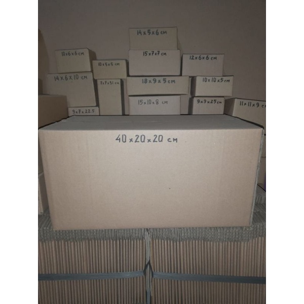

Kardus 40x20x20 cm Baru tebal polos luar dalam