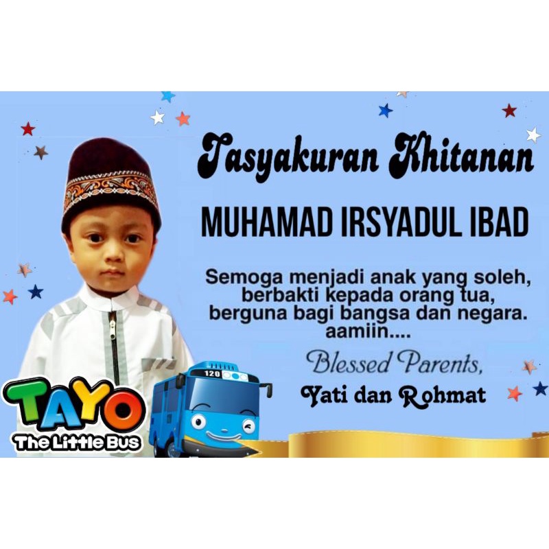 

STICKER TASYAKURAN KHITANAN/AQIQAH TAYO MURAH