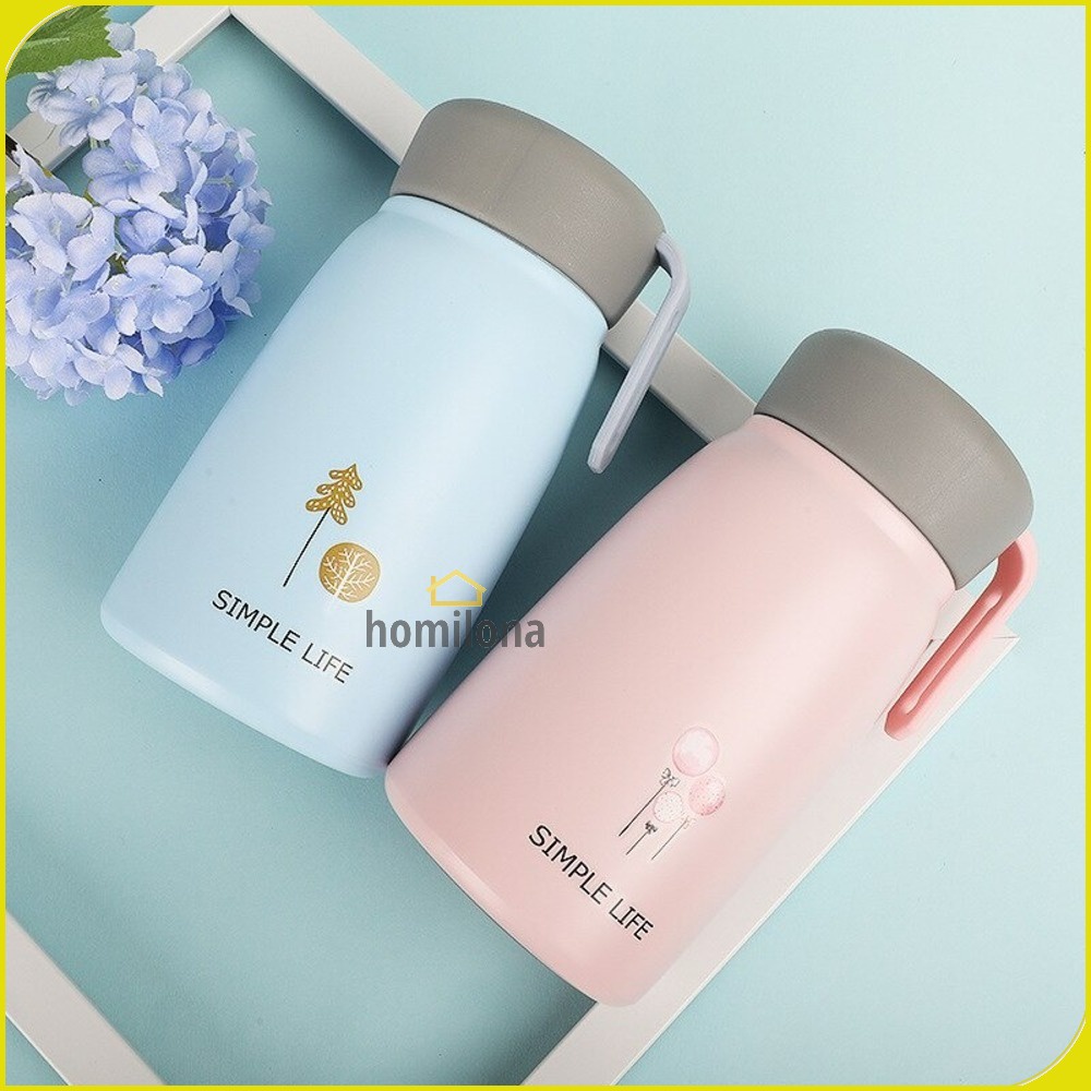 Botol Minum Thermos Anak Lucu Stainless BPA Free 380ML - MEIKE XJX-1304 - White Blue