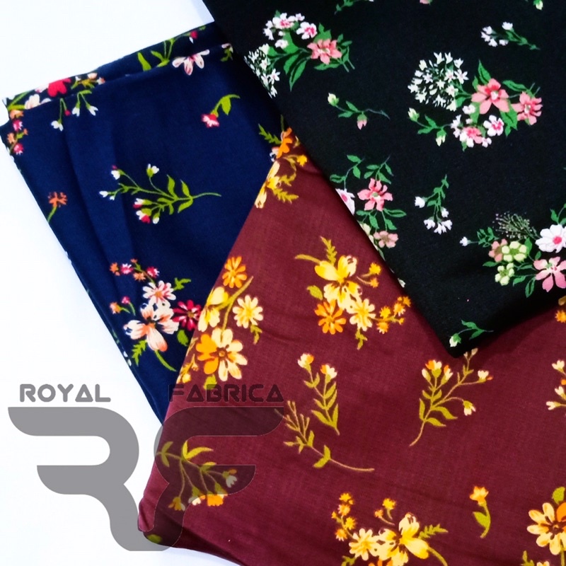 kain Silk kasmeri motif/Kain sutra premium/Silk Polyester