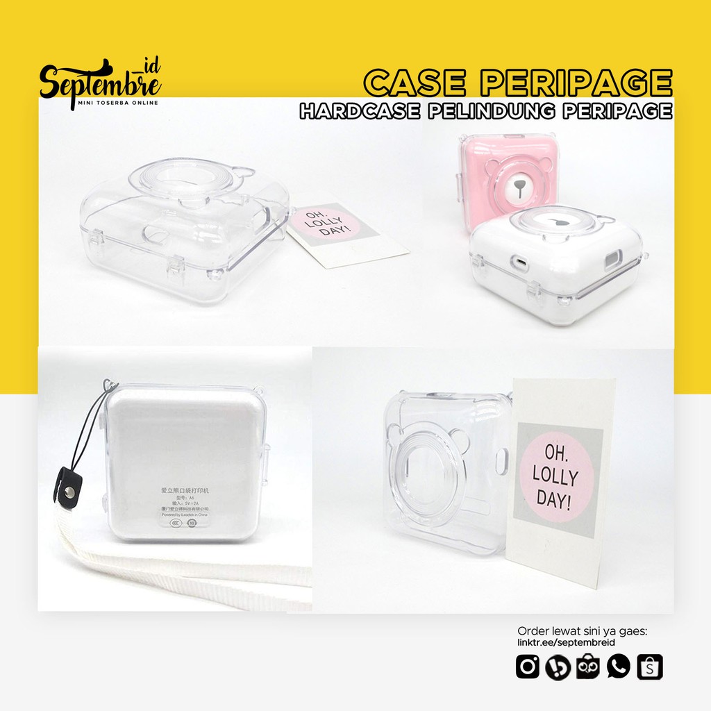 Hardcase Peripage Pocket Printer Case Peripage Case Pelindung Peripage Casing Pelindung - Transparan