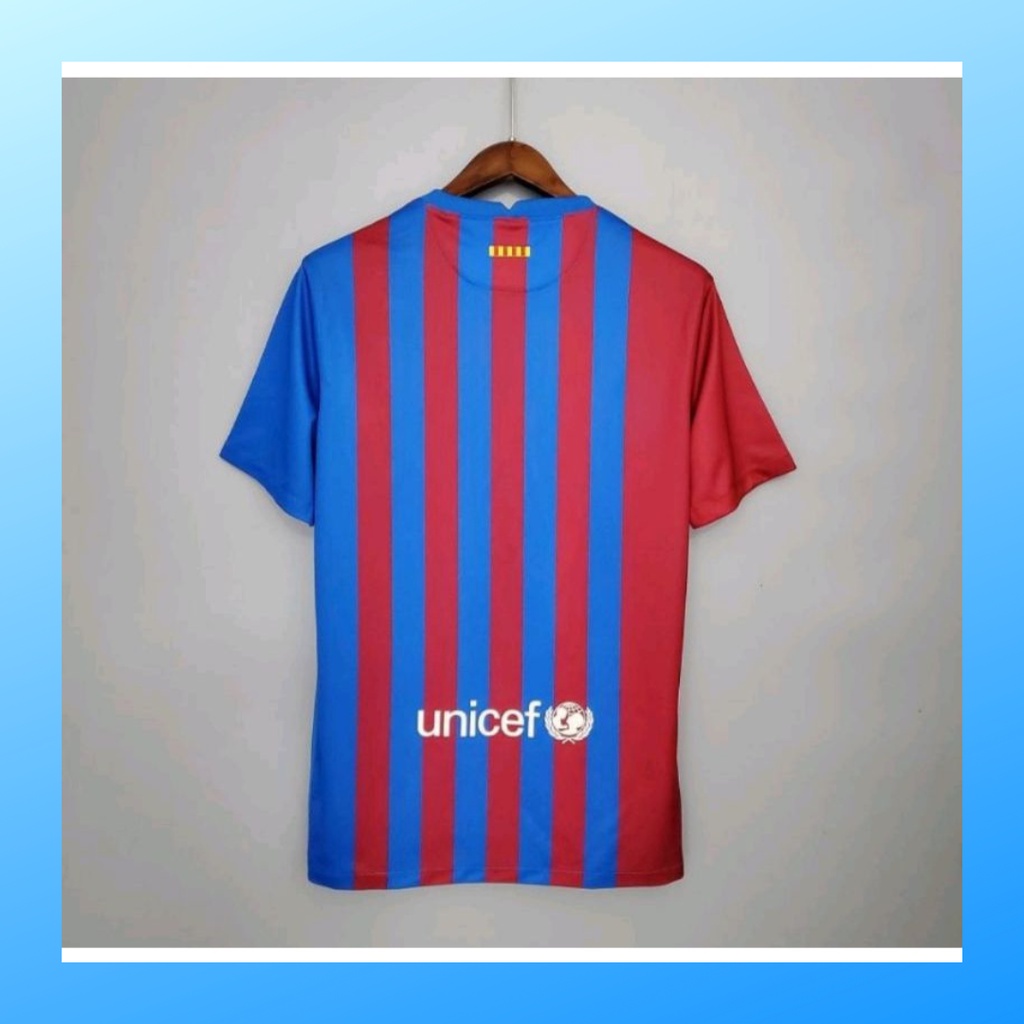 jersey futsal pria kaos sepak bola club baju barcelona home atasan grade ori wanita dewasa t-shirt seragam print custom jersy outfit klub olahraga kostum jarsey soccer pakaian oblong sports suit apparel barca salur polos