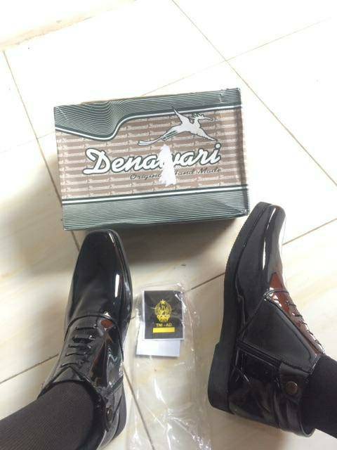 SEPATU PDH POLKI DENAWARI ASLI KULIT