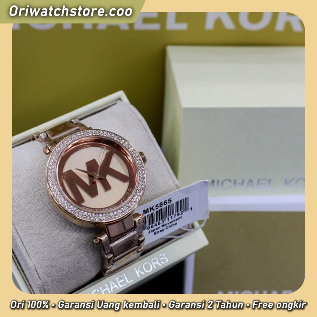 TERLARIS MICHAEL KORS ORIGINAL GARANSI JAM TANGAN WANITA ROSEGOLD STAINLESS STEEL MK5865