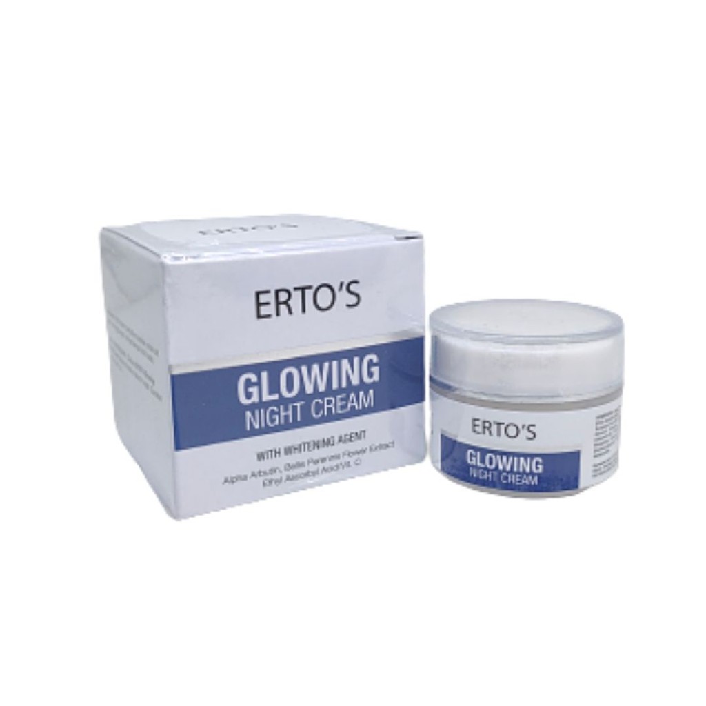 ERTOS GLOWING NIGHT CREAM WHITENING KRIM ORIGINAL BPOM