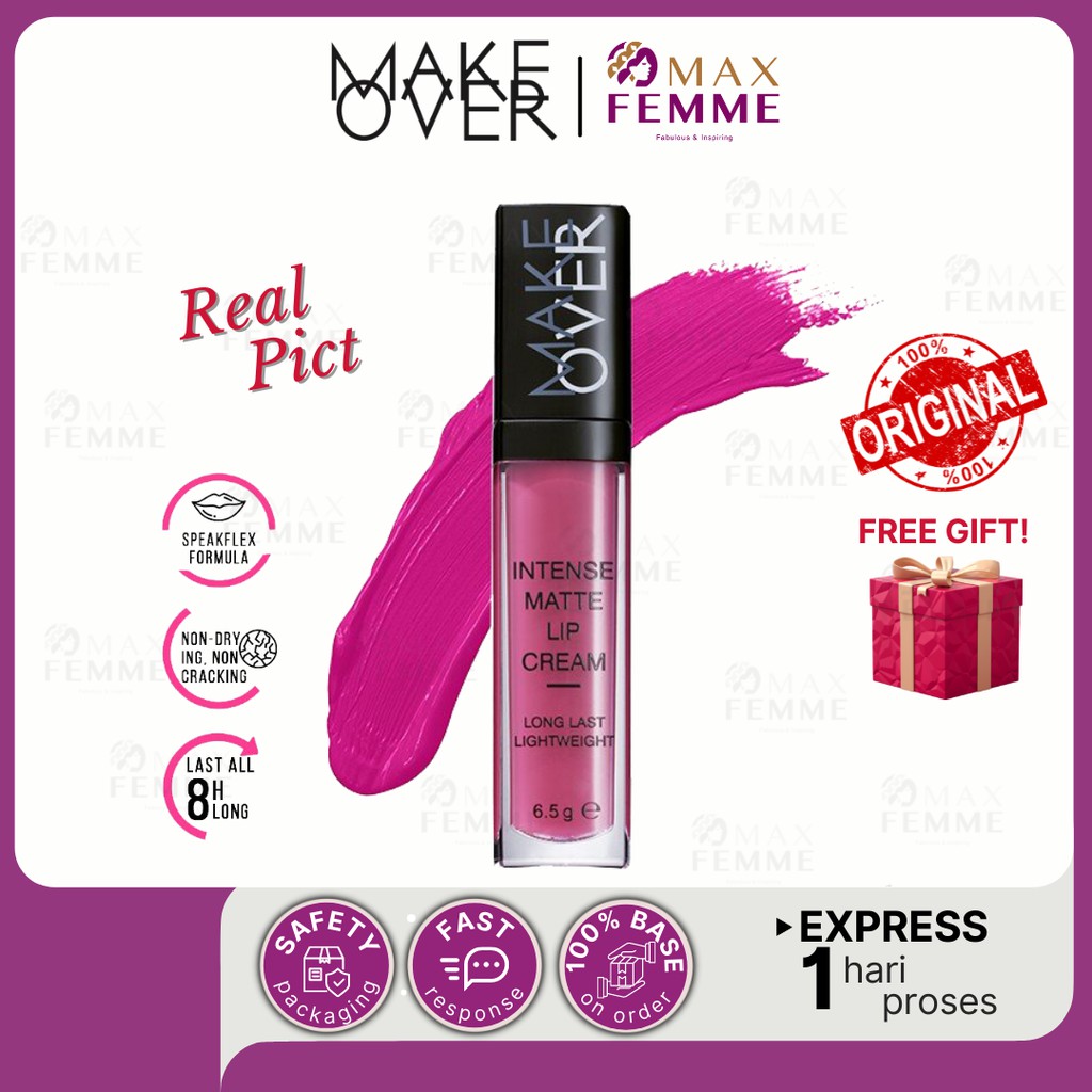 [MAX FEMME] MAKE OVER INTENSE MATTE LIPCREAM | LIPSTIK | LIPCREAM | LIPCREAM MAKE OVER