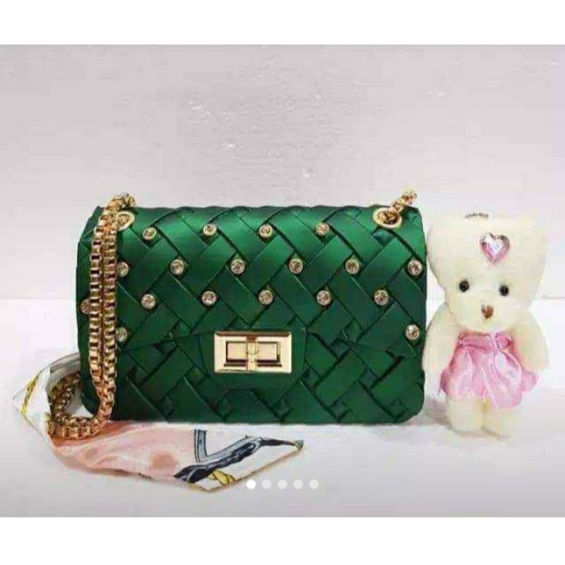 TAS JELLY WANITA IMPORT FREE SYAL &amp; BONEKA